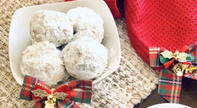 Cherry Pistachio Snowball Cookies Nom News (1)